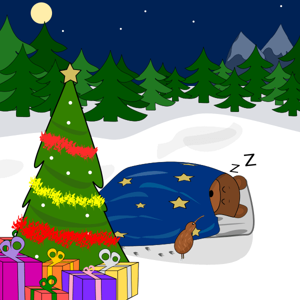 Affiche spectacle de Noël jeune public "Le Noël de Patanours"