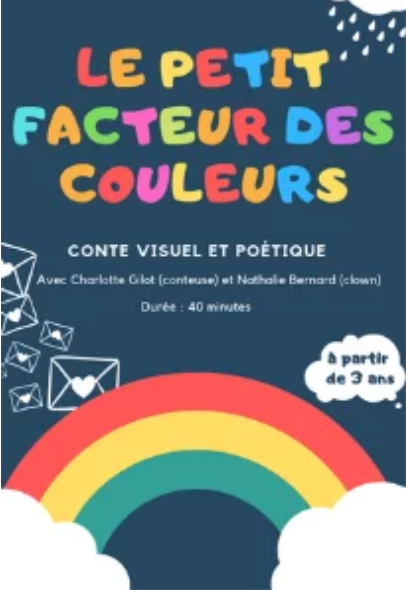 Affiche spectacle jeune public visuel et poétique sur le thème des couleurs